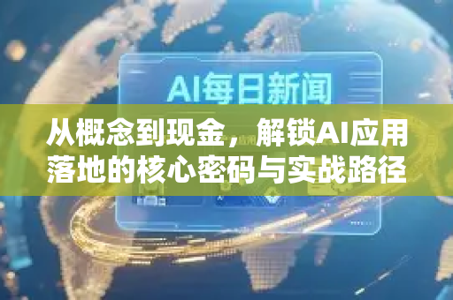 从概念到现金，解锁AI应用落地的核心密码与实战路径-第1张图片-星博讯网络科技知识-SEO优化技巧|AI知识科普|互联网行业干货大全