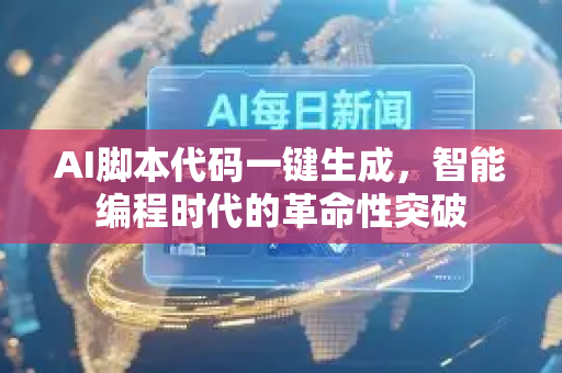 AI脚本代码一键生成，智能编程时代的革命性突破-第1张图片-星博讯网络科技知识-SEO优化技巧|AI知识科普|互联网行业干货大全