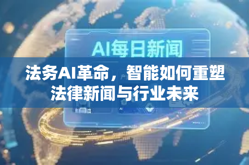 法务AI革命,智能如何重塑法律新闻与行业未来-第1张图片-星博讯网络科技知识-SEO优化技巧|AI知识科普|互联网行业干货大全 法务AI革命,智能如何重塑法律新闻与行业未来-第1张图片-星博讯网络科技知识-SEO优化技巧|AI知识科普|互联网行业干货大全