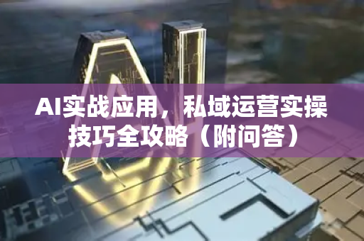 AI实战应用，私域运营实操技巧全攻略（附问答）