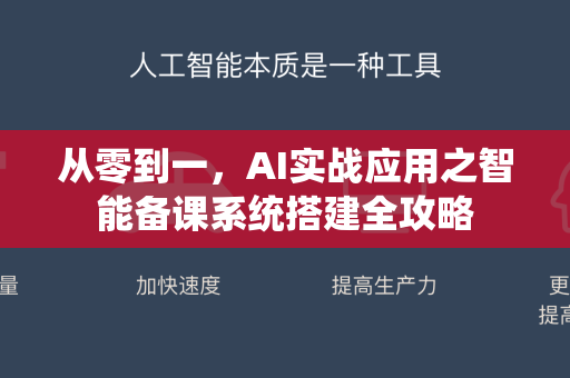 从零到一，AI实战应用之智能备课系统搭建全攻略