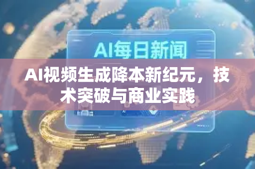 AI视频生成降本新纪元，技术突破与商业实践